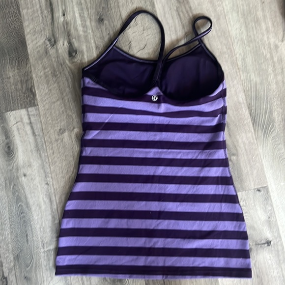 Lululemon Purple Striped Tank - Picture 2 of 2